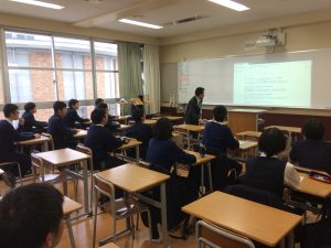 防衛大学校による出張講義 高槻中学校 高槻高等学校